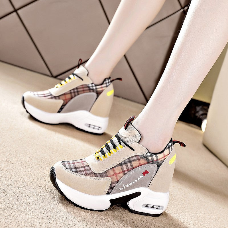 Fashionable New Style Breathable Thick-Soled Casual Sports Shoes Women